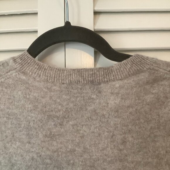 Charter Club cashmere sweater women's medium v-neck mushroom taupe neutral - Picture 5 of 7